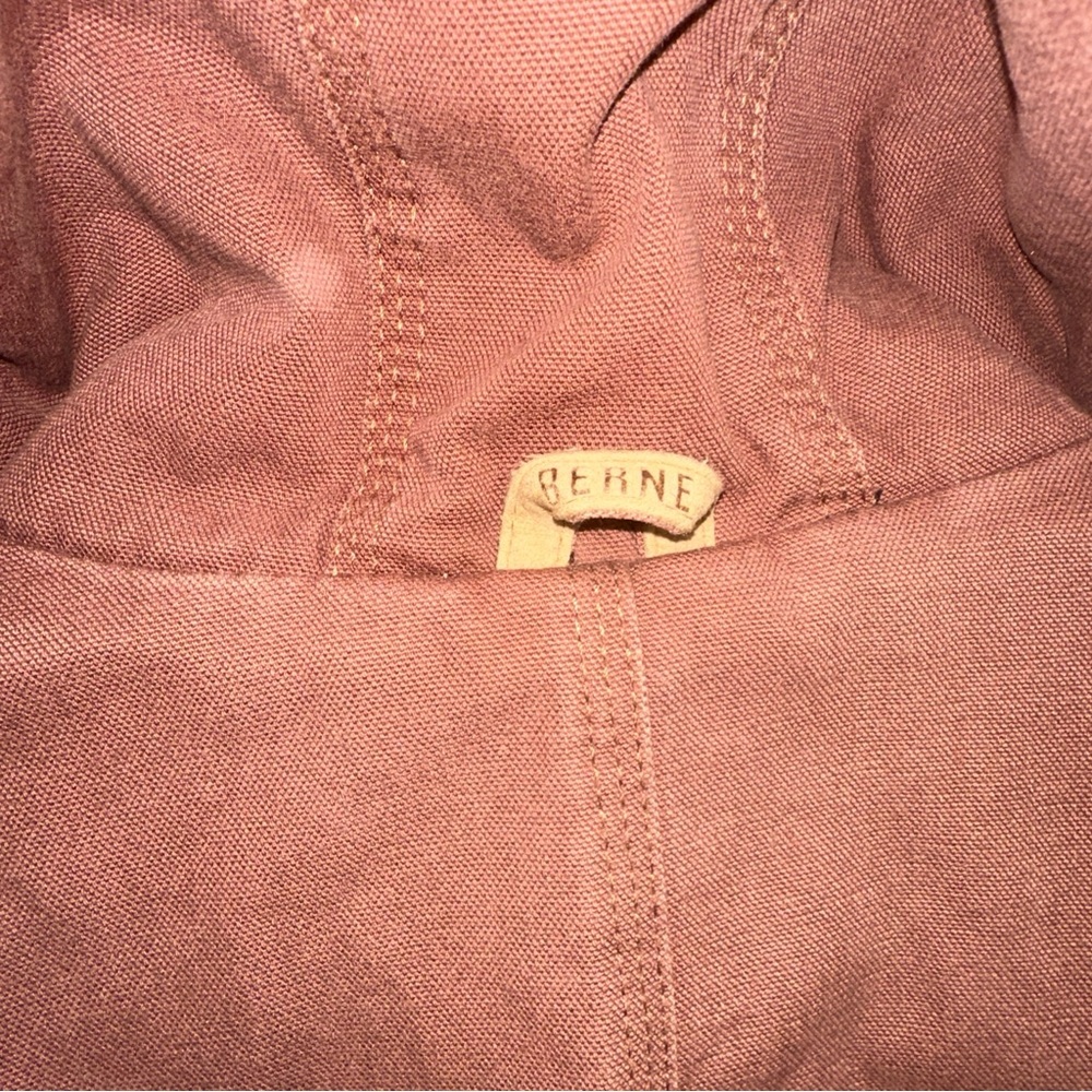 BERNE HEARTLAND HOODED HW430RU Washed Duck Insulated Bark sz L Work Jacket - Picture 8 of 10